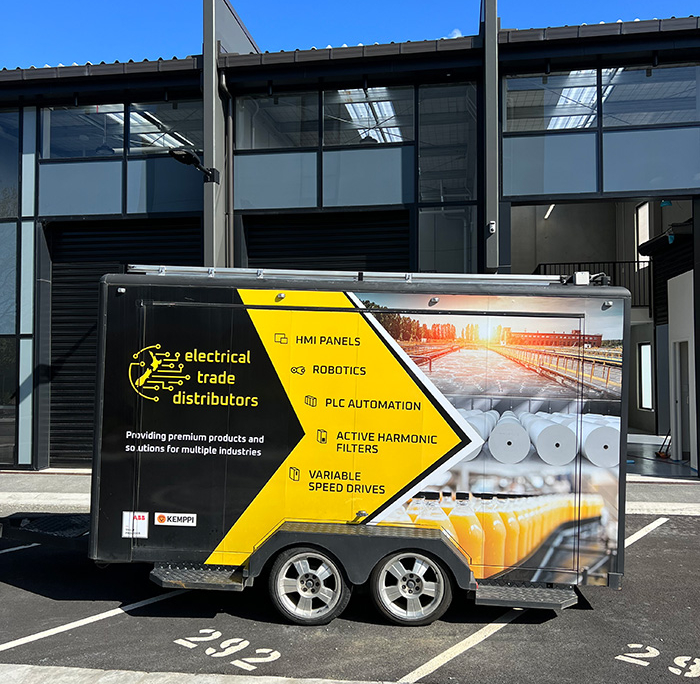 ETD ABB Mobile Showroom outside the Auckland office