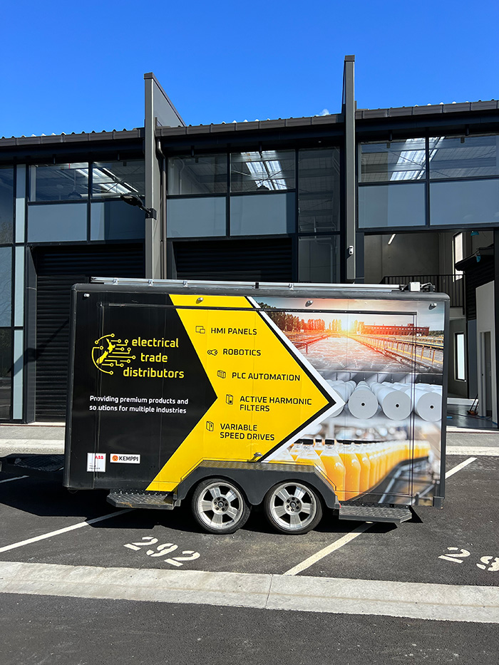 ETD ABB Mobile Showroom outside the Auckland office