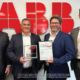 Zain, Kapi and the team accepting their ABB Value Provider Certification