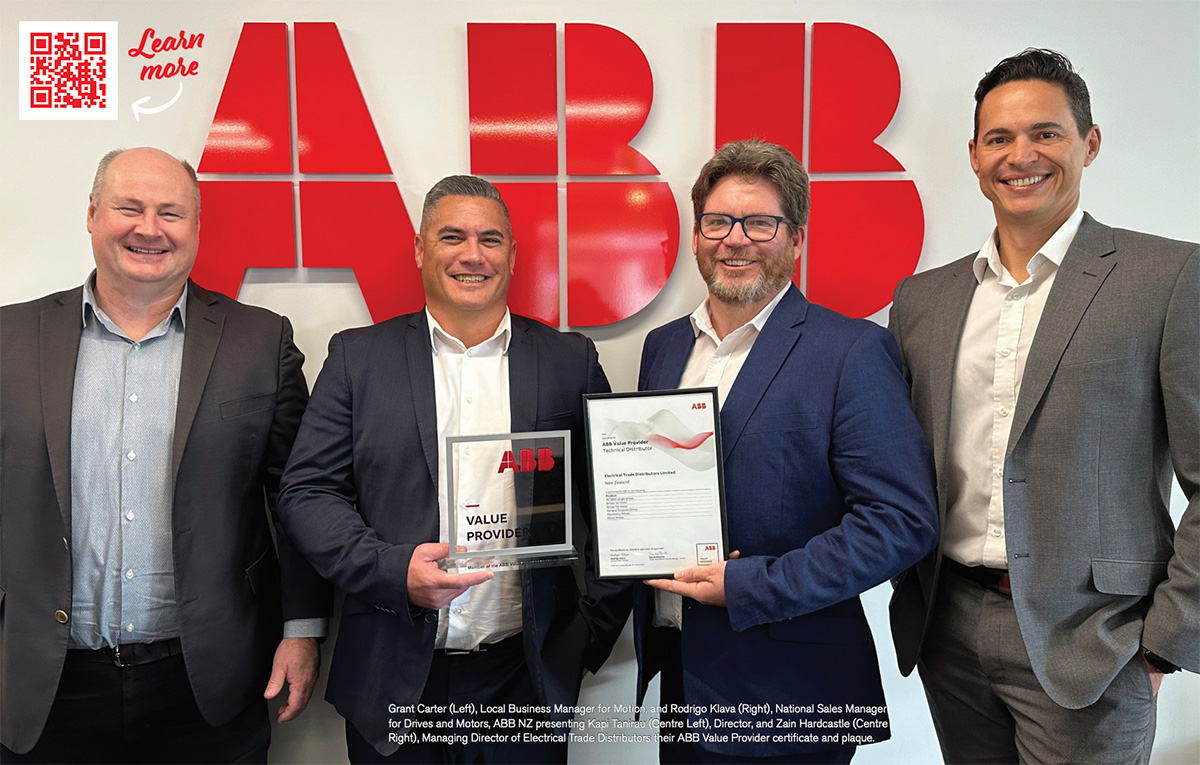 Zain, Kapi and the team accepting their ABB Value Provider Certification